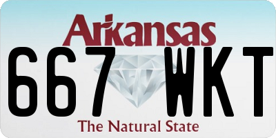 AR license plate 667WKT
