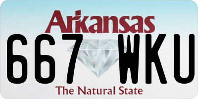 AR license plate 667WKU