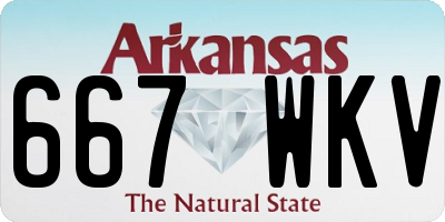 AR license plate 667WKV