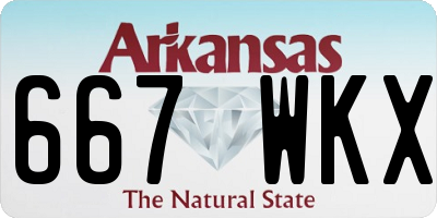 AR license plate 667WKX