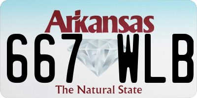 AR license plate 667WLB