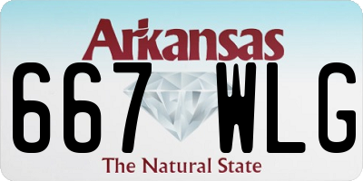 AR license plate 667WLG