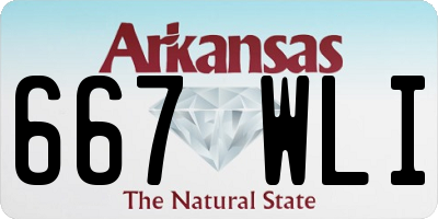 AR license plate 667WLI