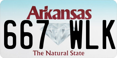 AR license plate 667WLK