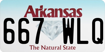AR license plate 667WLQ