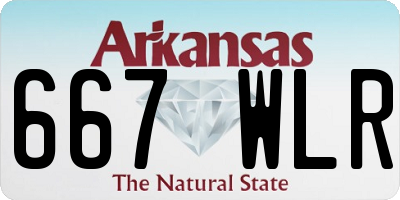 AR license plate 667WLR