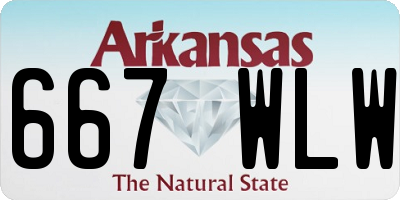 AR license plate 667WLW