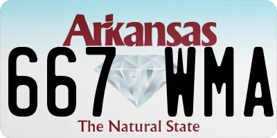 AR license plate 667WMA