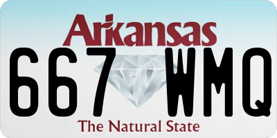 AR license plate 667WMQ