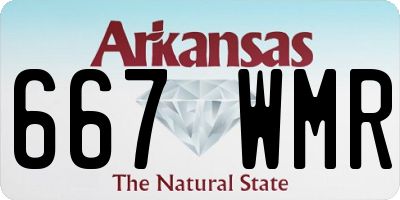 AR license plate 667WMR