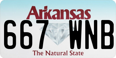 AR license plate 667WNB