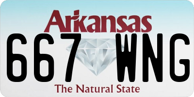 AR license plate 667WNG
