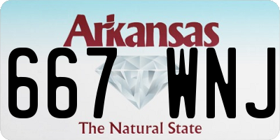 AR license plate 667WNJ