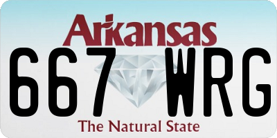 AR license plate 667WRG
