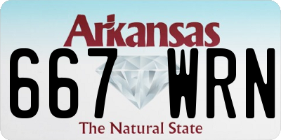 AR license plate 667WRN