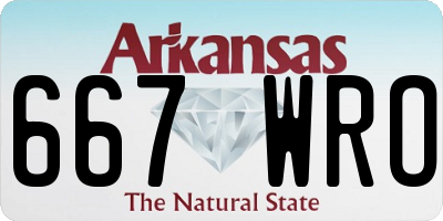 AR license plate 667WRO