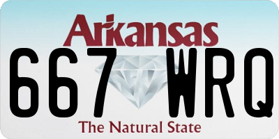 AR license plate 667WRQ
