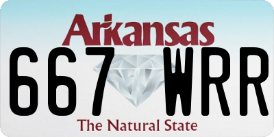 AR license plate 667WRR
