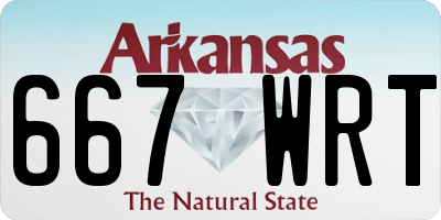 AR license plate 667WRT