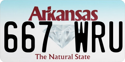AR license plate 667WRU