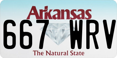 AR license plate 667WRV