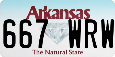 AR license plate 667WRW