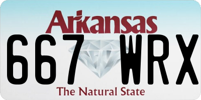 AR license plate 667WRX
