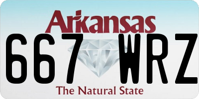 AR license plate 667WRZ