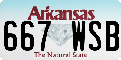 AR license plate 667WSB