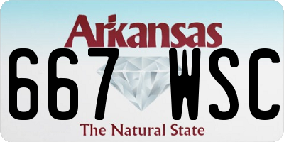 AR license plate 667WSC