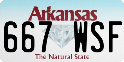 AR license plate 667WSF