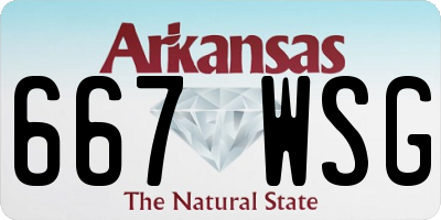 AR license plate 667WSG