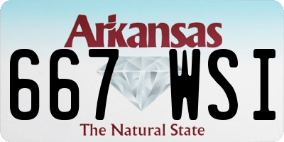 AR license plate 667WSI