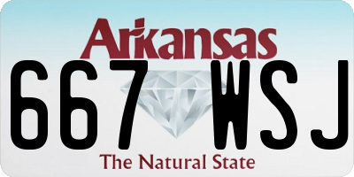 AR license plate 667WSJ