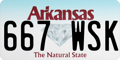 AR license plate 667WSK