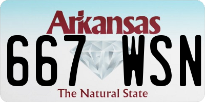 AR license plate 667WSN