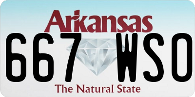 AR license plate 667WSO