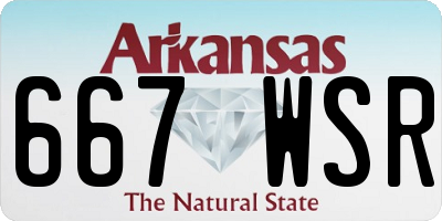 AR license plate 667WSR