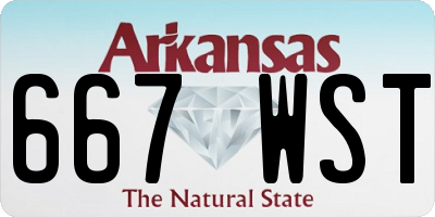 AR license plate 667WST