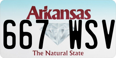 AR license plate 667WSV