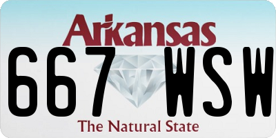 AR license plate 667WSW
