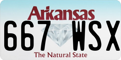 AR license plate 667WSX