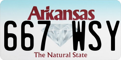 AR license plate 667WSY