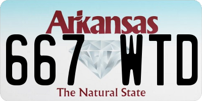 AR license plate 667WTD