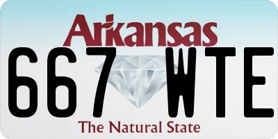 AR license plate 667WTE