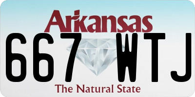 AR license plate 667WTJ