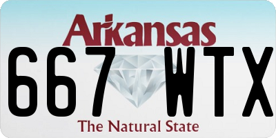 AR license plate 667WTX