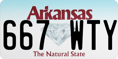 AR license plate 667WTY