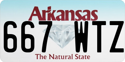AR license plate 667WTZ