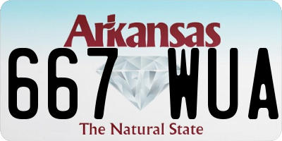 AR license plate 667WUA